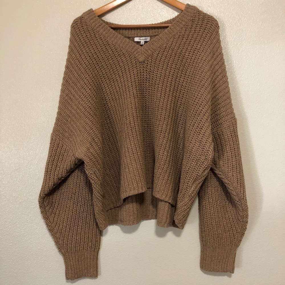 MADEWELL Pleat-Sleeve Pull Over Sweater
